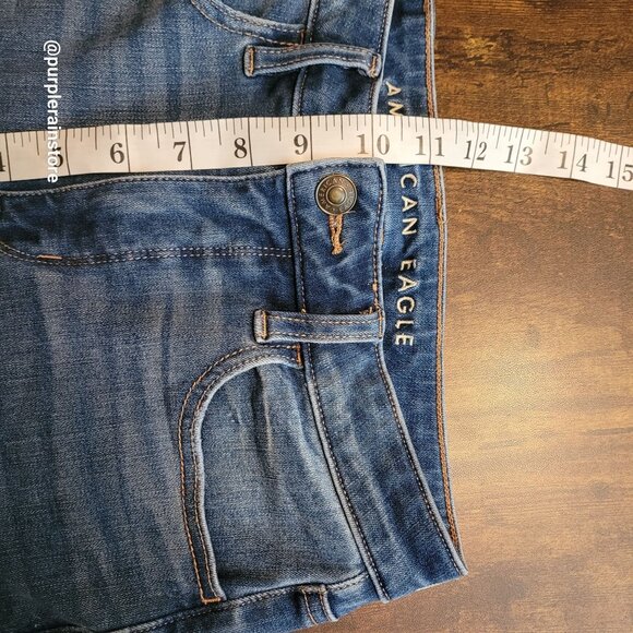 American Eagle Jeans 2 S Dream Jegging Super Hi Rise Tummy Control Medium Light - Picture 11 of 14